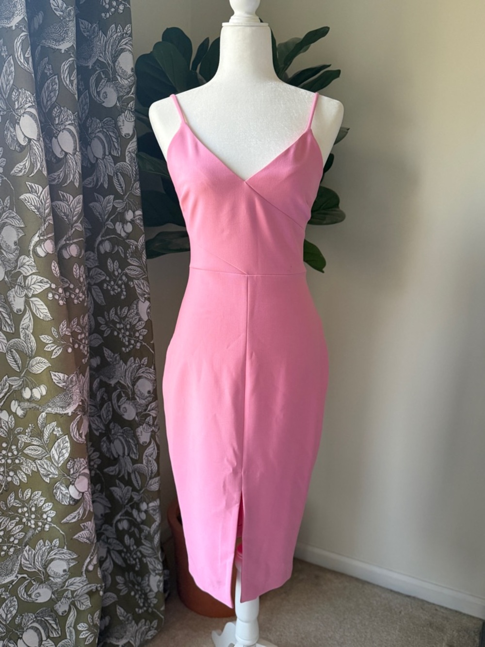 NWT Likely Pink Spaghetti Strap Midi Dress with Front Slit
